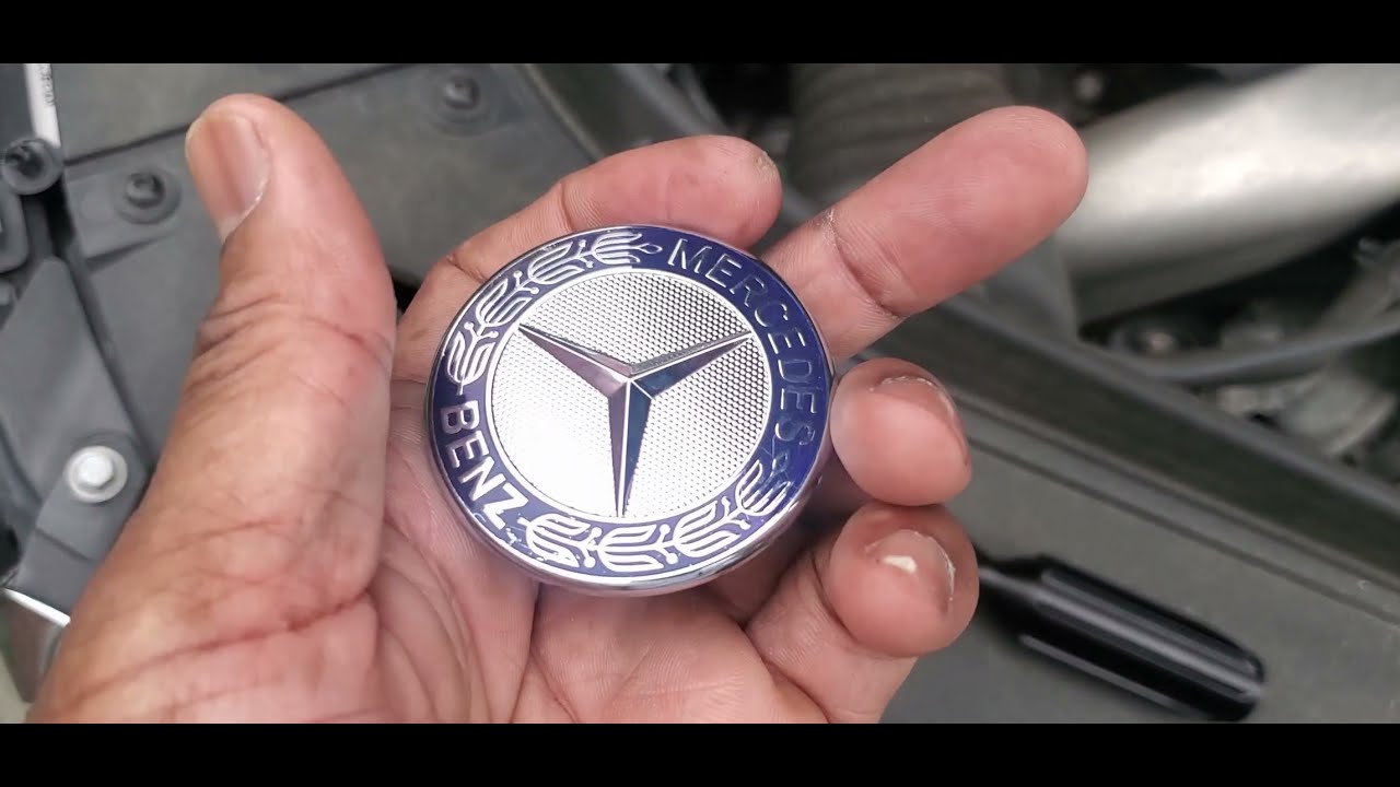 How to replace your Hood Emblem in a  Mercedes Benz || Remove and Install Hood Emblem