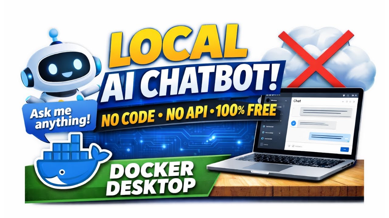 Run a Free Local AI Chatbot on Your PC - No API, No Code (Docker Desktop) Ollama & Open Web UI