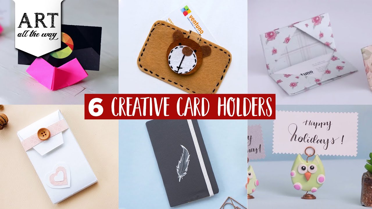 6 Creative Card Holders | Desk Organizers | Paper Crafts | Useful Things | Desk Decor Ideas