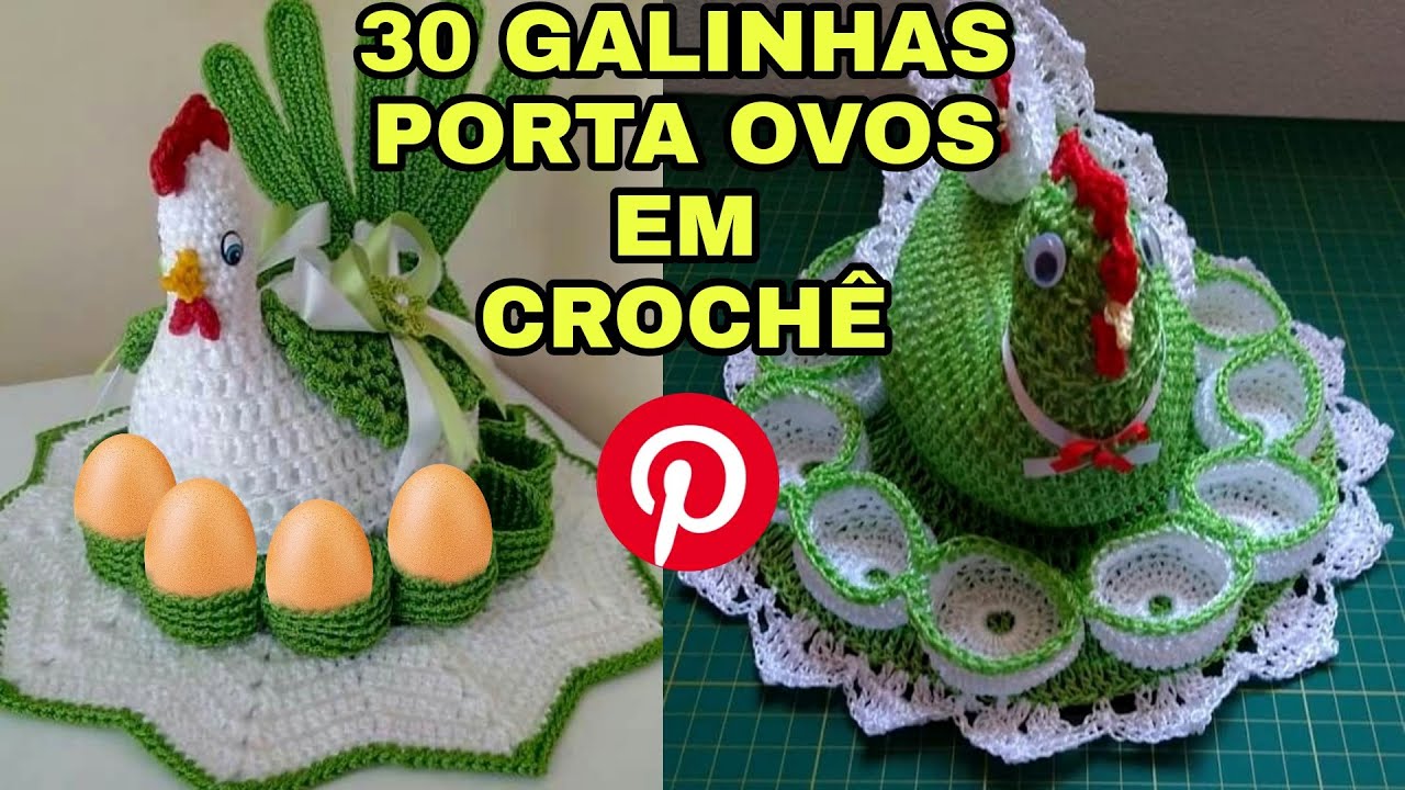MODELOS DE GALINHA PORTA OVOS EM CROCHÊ!