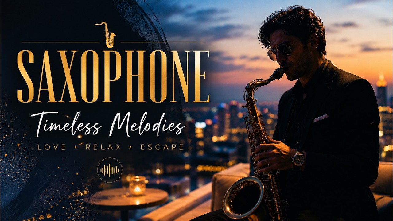 Romantic Jazz Lounge 🎷 Soft Saxophone Music for Sleep, Relax & Study
