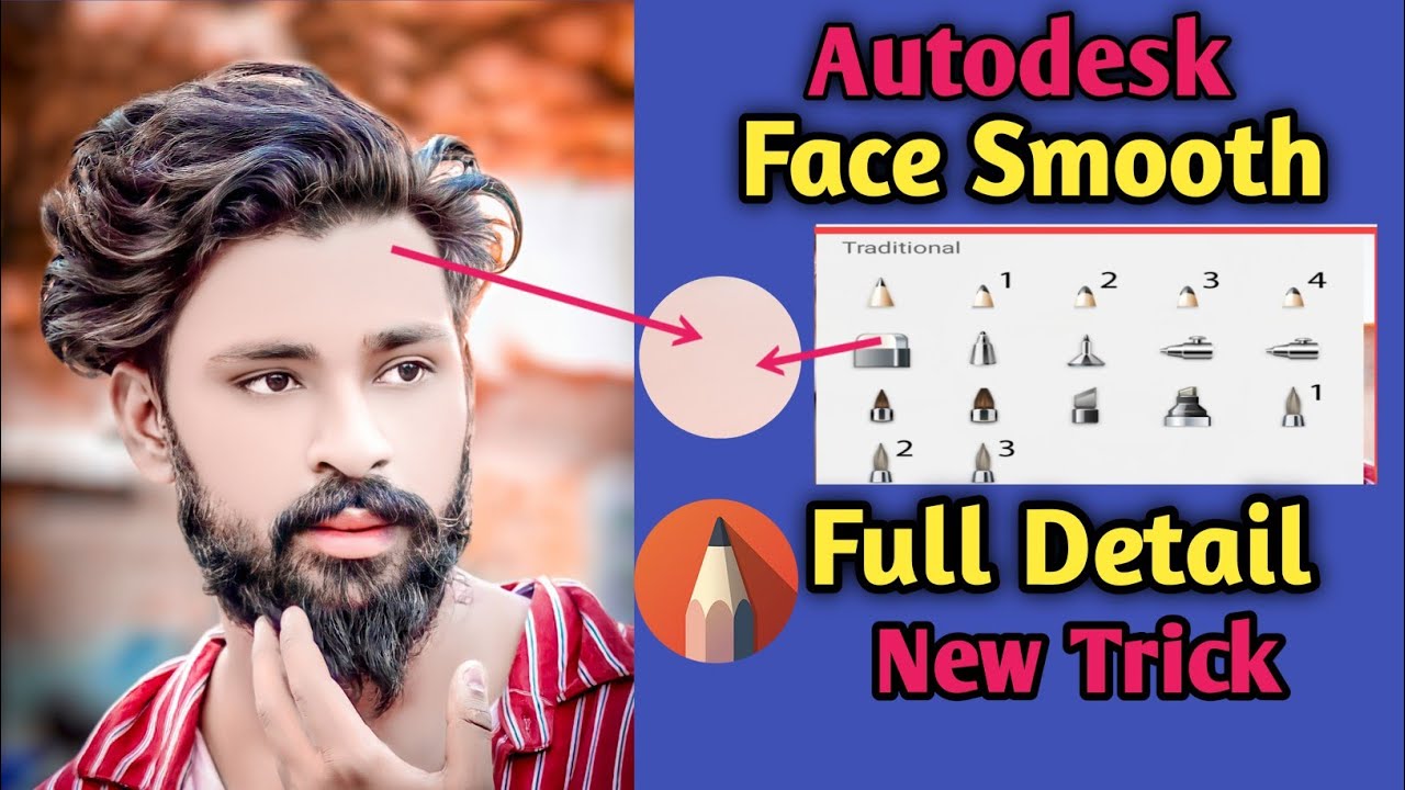 Autodesk sketchbook photo editing | Face Smooth Photo Editing | Oil Paint photo editing