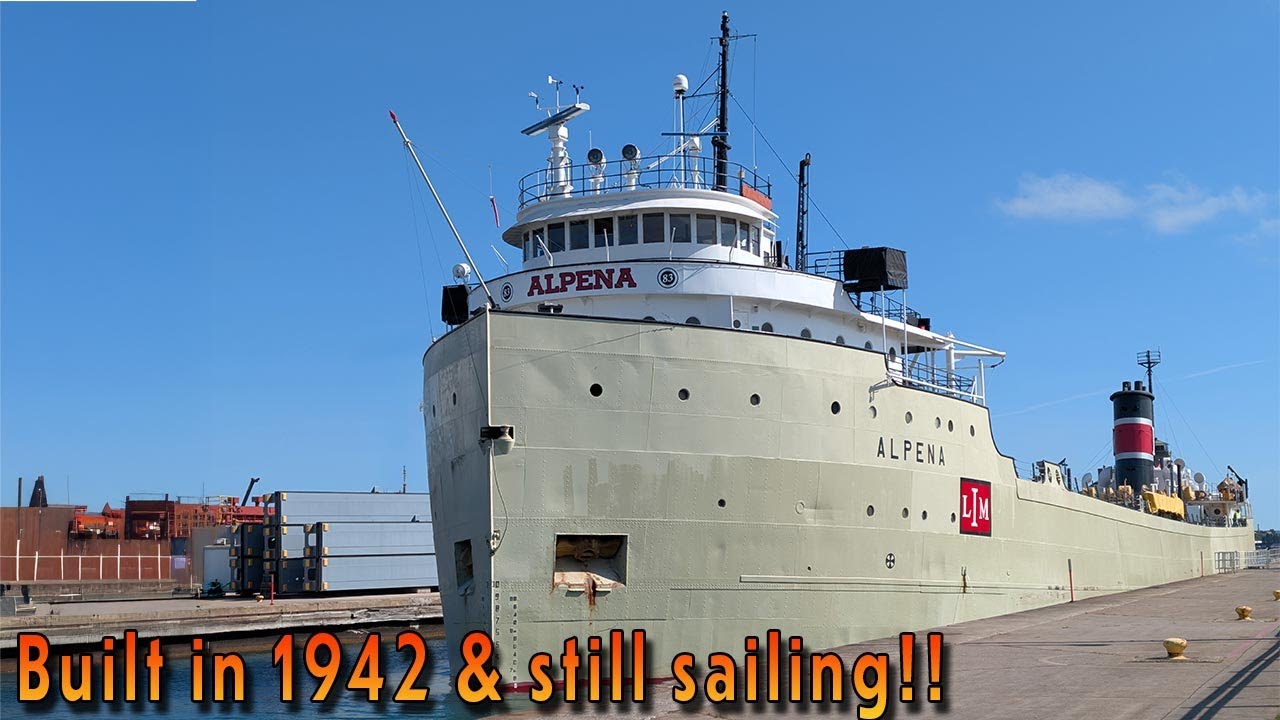 The Alpena leaving the Soo Locks on their first northern trip of the season!