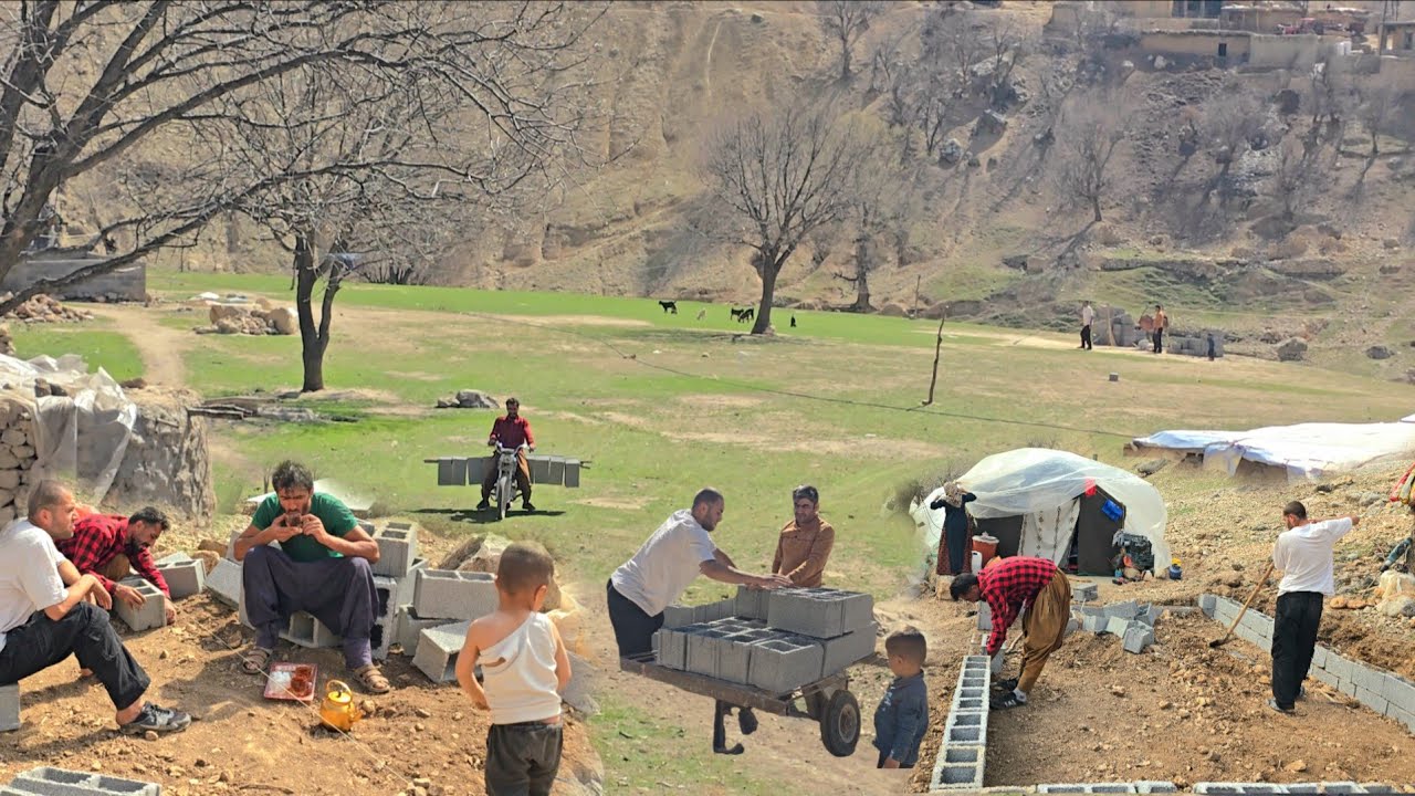 Building Our Nomadic Mountain Home 🏔️ | Wall Construction in the Heart of Nature