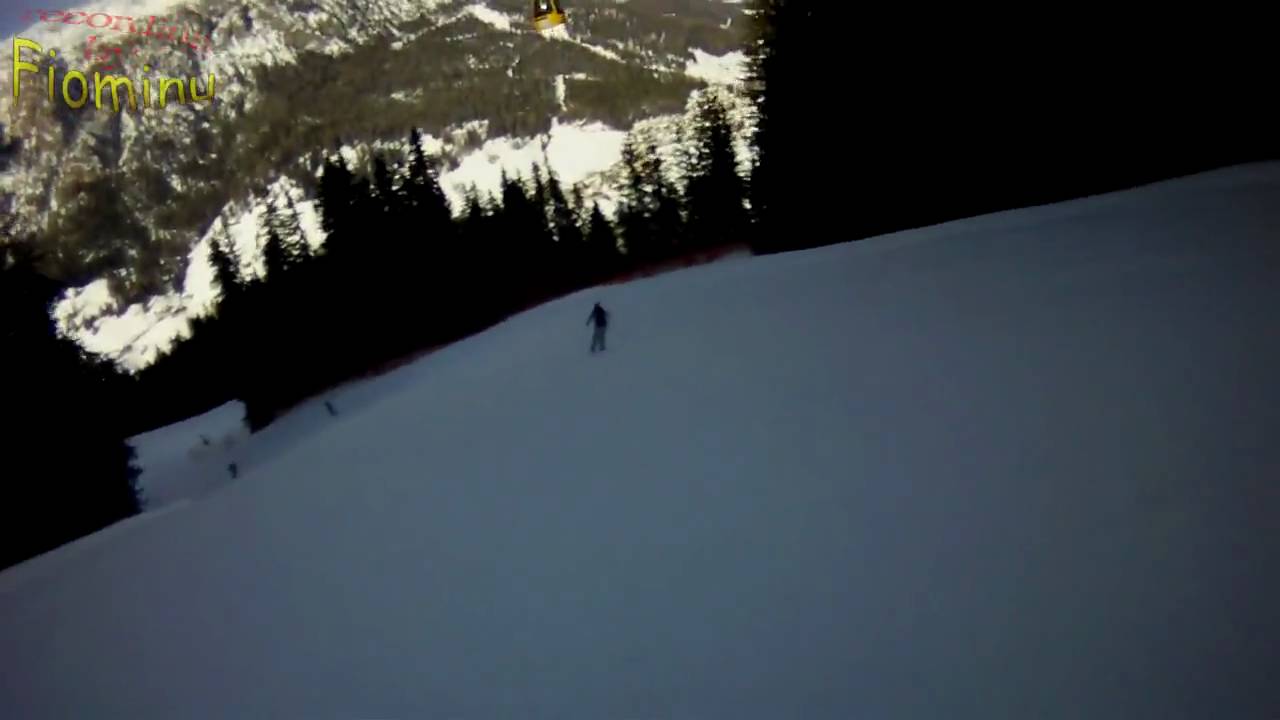 Skiing in Alta Badia - Gran Risa - pista nera - La Villa
