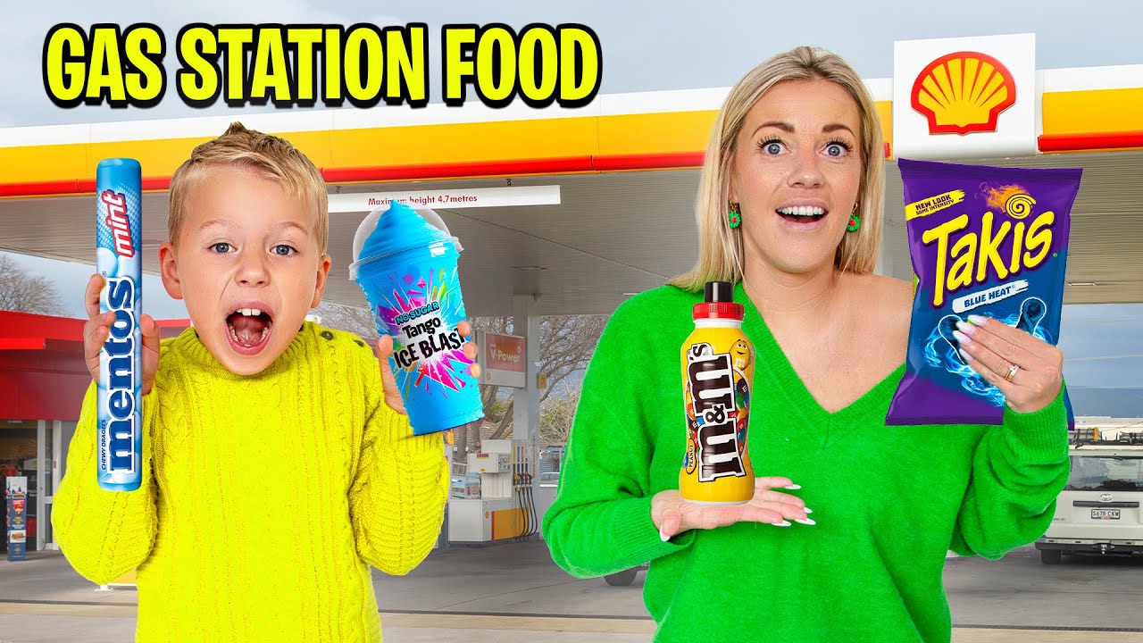 Eating Only GAS STATION FOOD for 24 Hours!