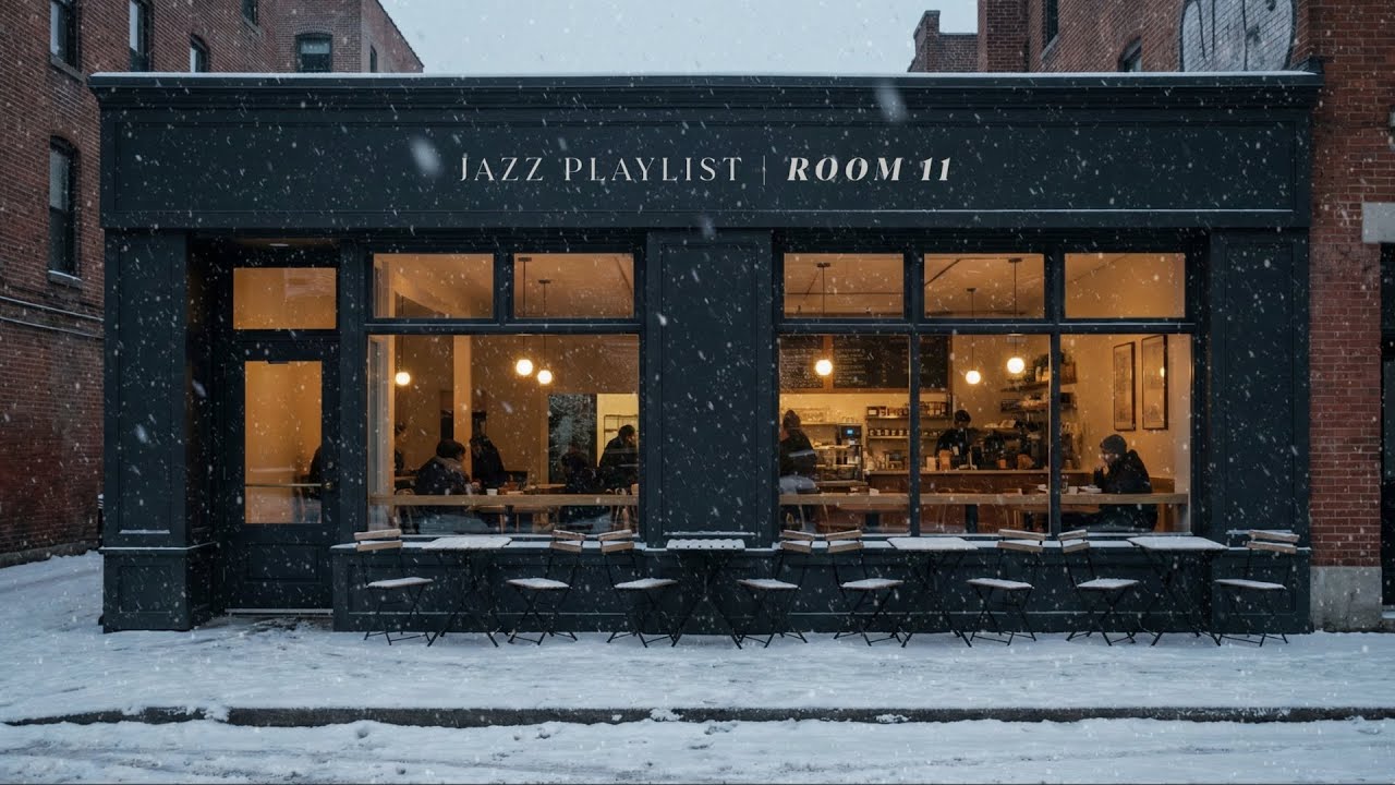 [playlist] 눈 내리는 카페 앞, 잠시 머물다 가는 재즈 | Cozy Winter Jazz for Snowy Café Evenings
