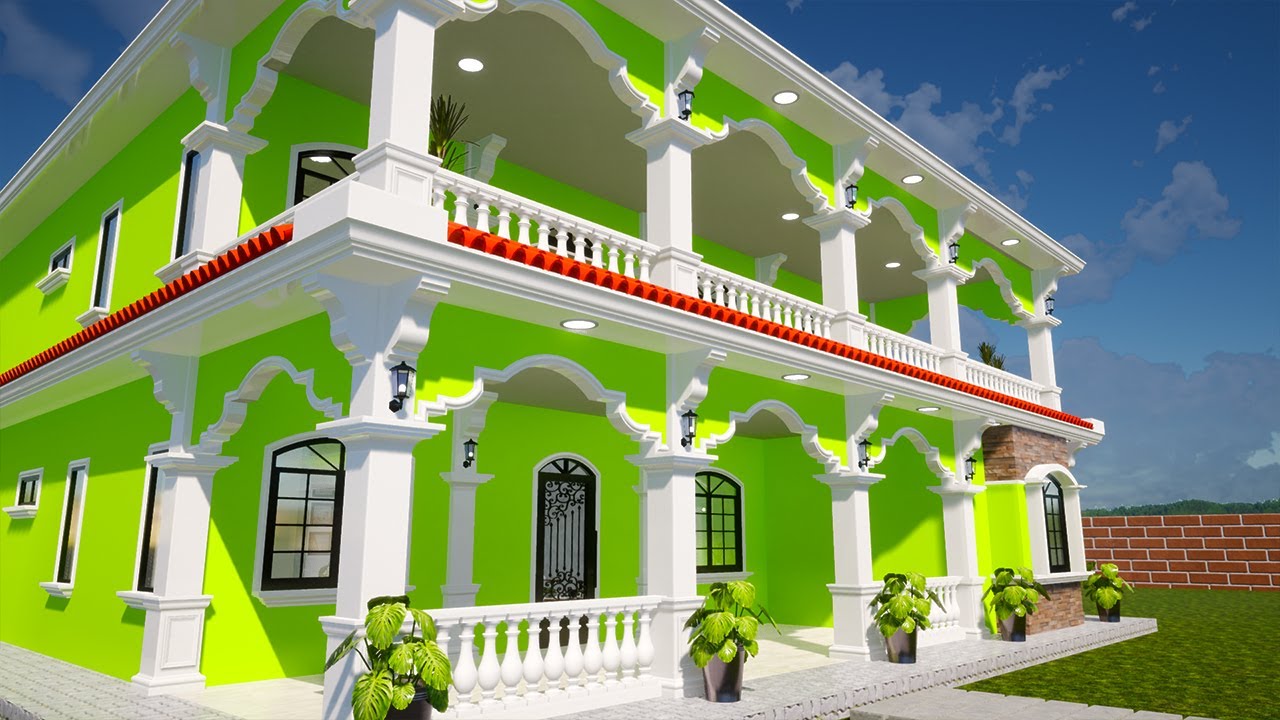 ✅Diseño de casa 14 x 13 metros | Como construir una casa estilo Guatemalteco | Recorrido Virtual2023