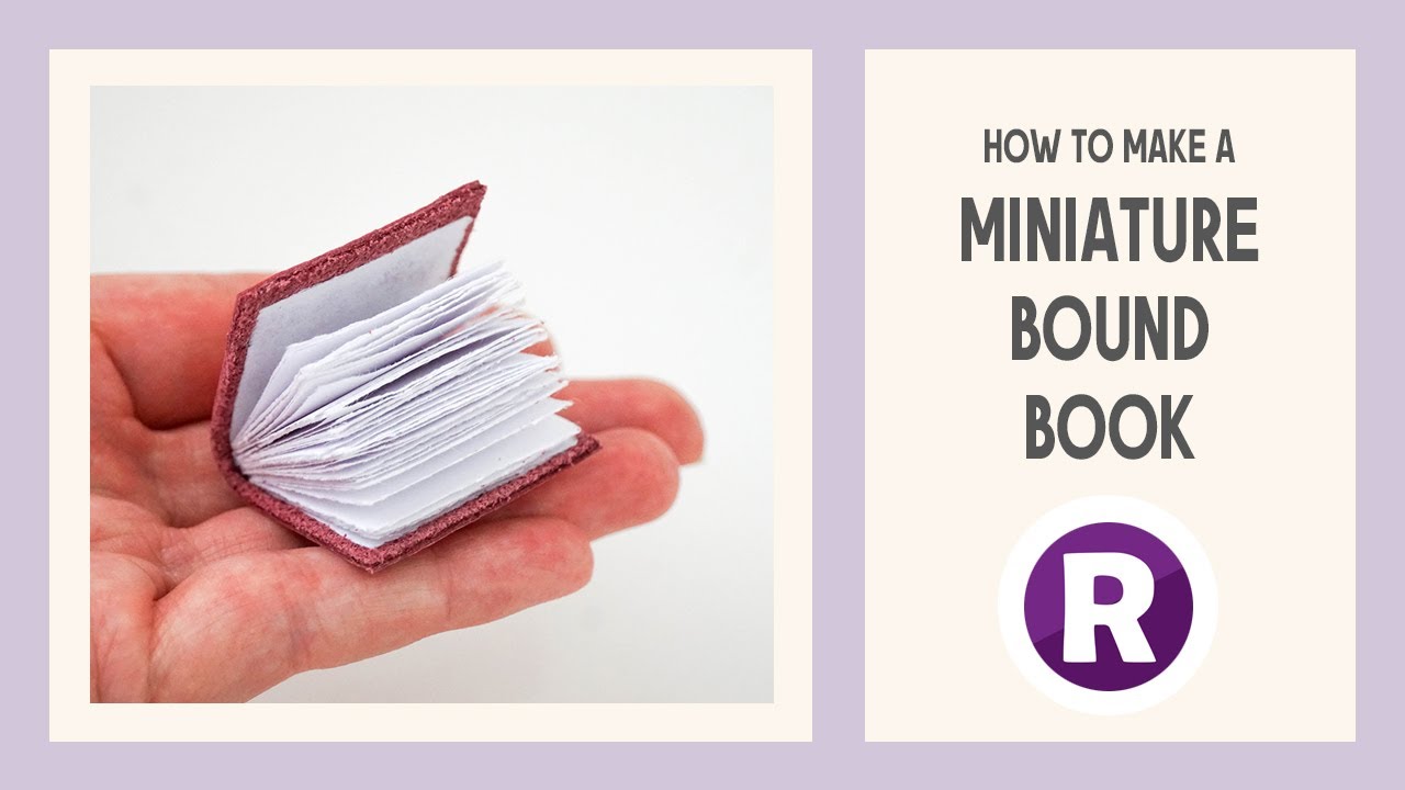 How to Make: a Mini Bound Book with Leather Cover | Miniature Long Binding Method | Craft Tutorial