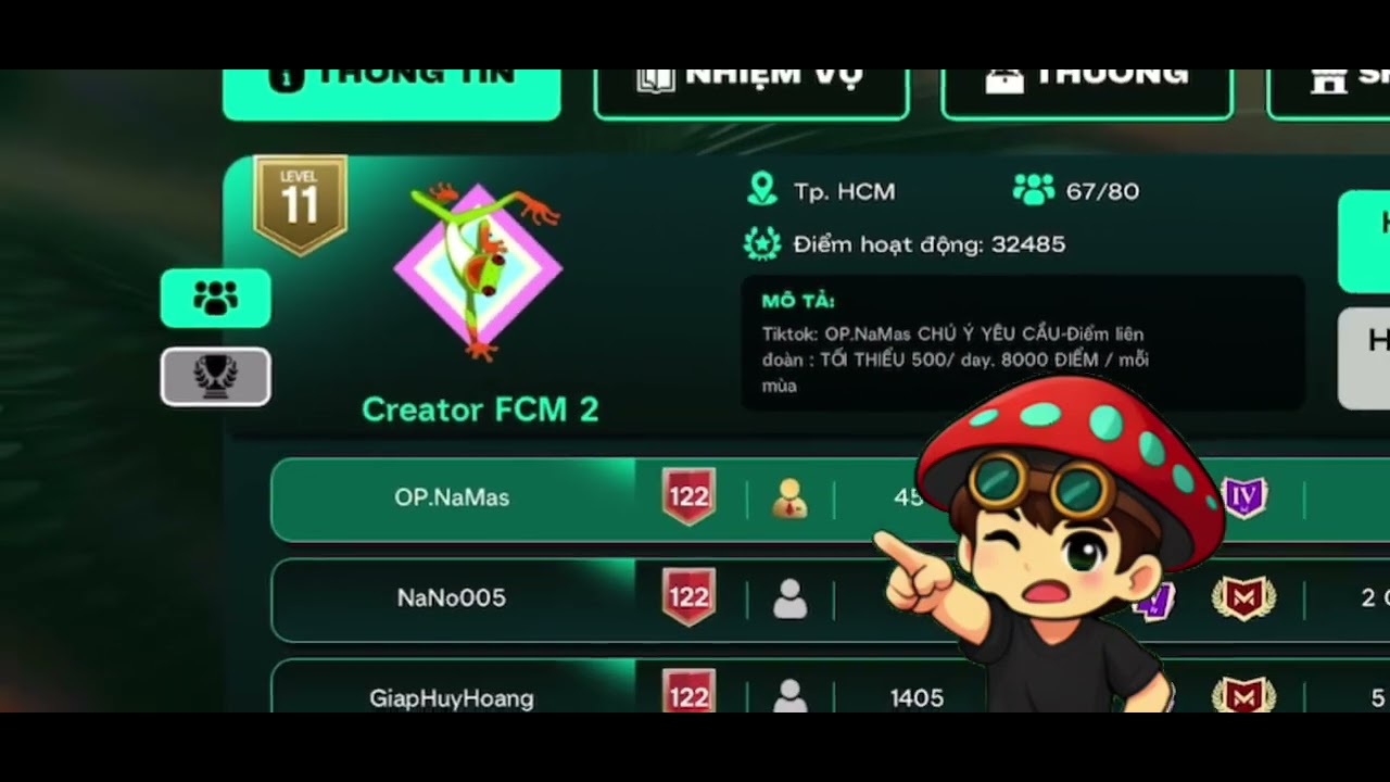 TUYỂN THÀNH VIÊN LEO TOP TRONG FC MOBILE VN . YÊU CẦU NHỮNG GÌ?