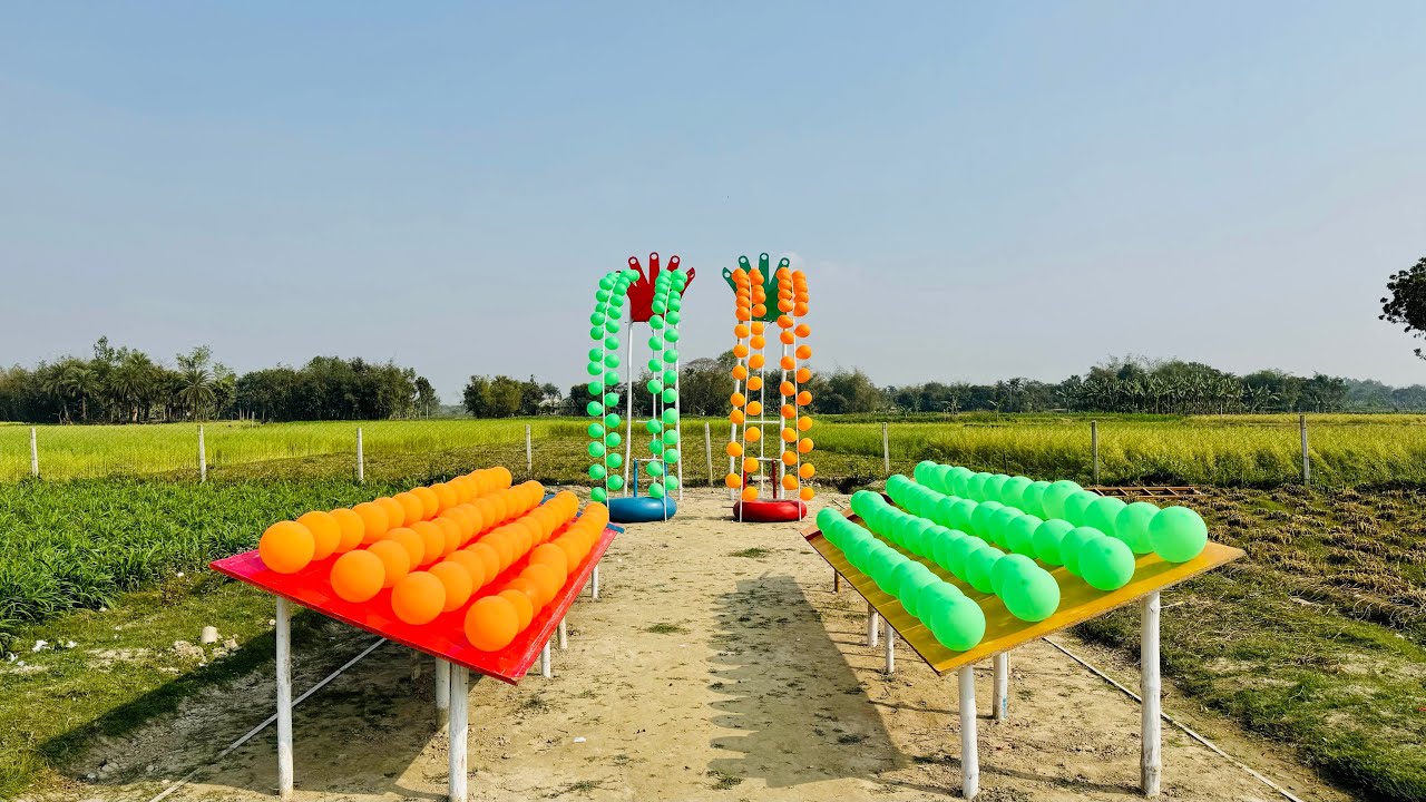 Ultimate Balloon Pop Challenge 🎈 | Green vs Orange Team Battle!