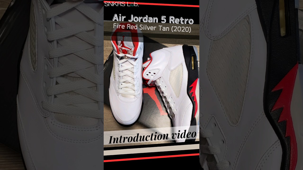 NIKE Air Jordan 5 Retro "Fire Red" Silver Tan (2020) DA1911-102 Sneaker Review | SNKRS Lab. 