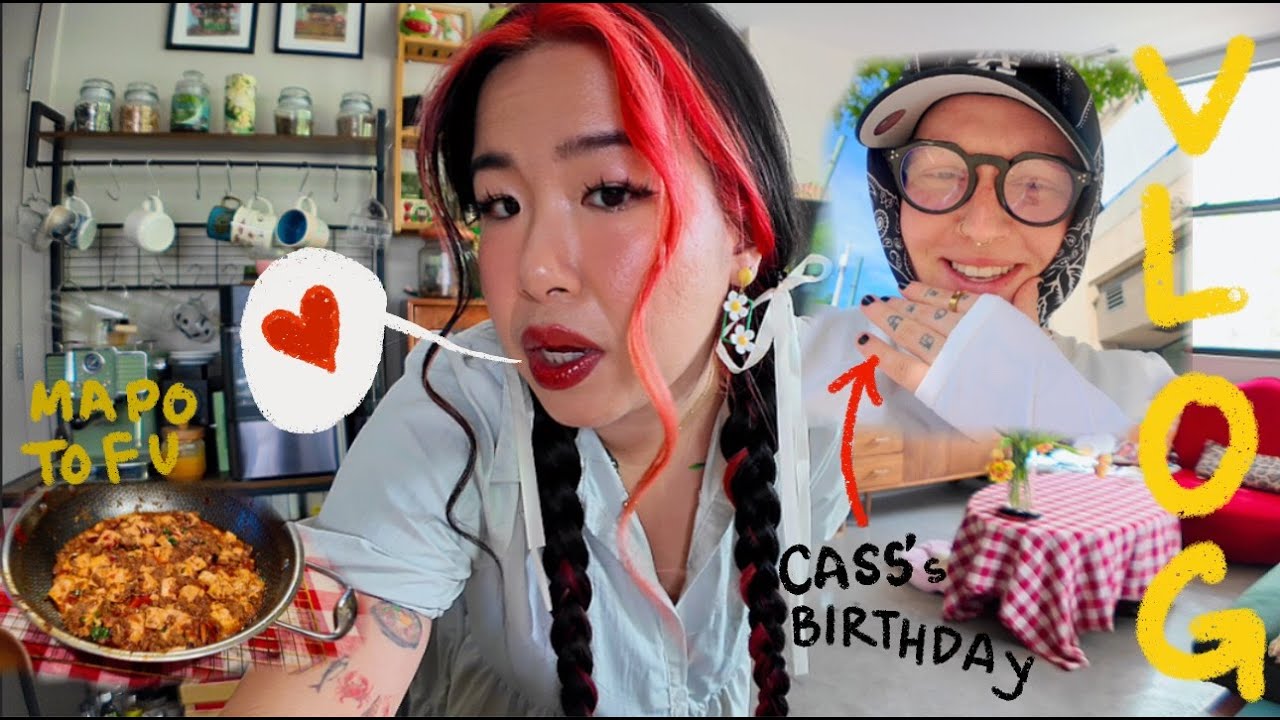 Queer Diaries 🎂 Cass's birthday, getting manicures & pedicures, cooking mapo tofu for friends vlog