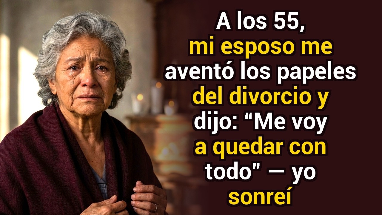 A los 55, mi esposo me aventó los papeles del divorcio y dijo: “Me voy a quedar con todo”. Yo sonreí