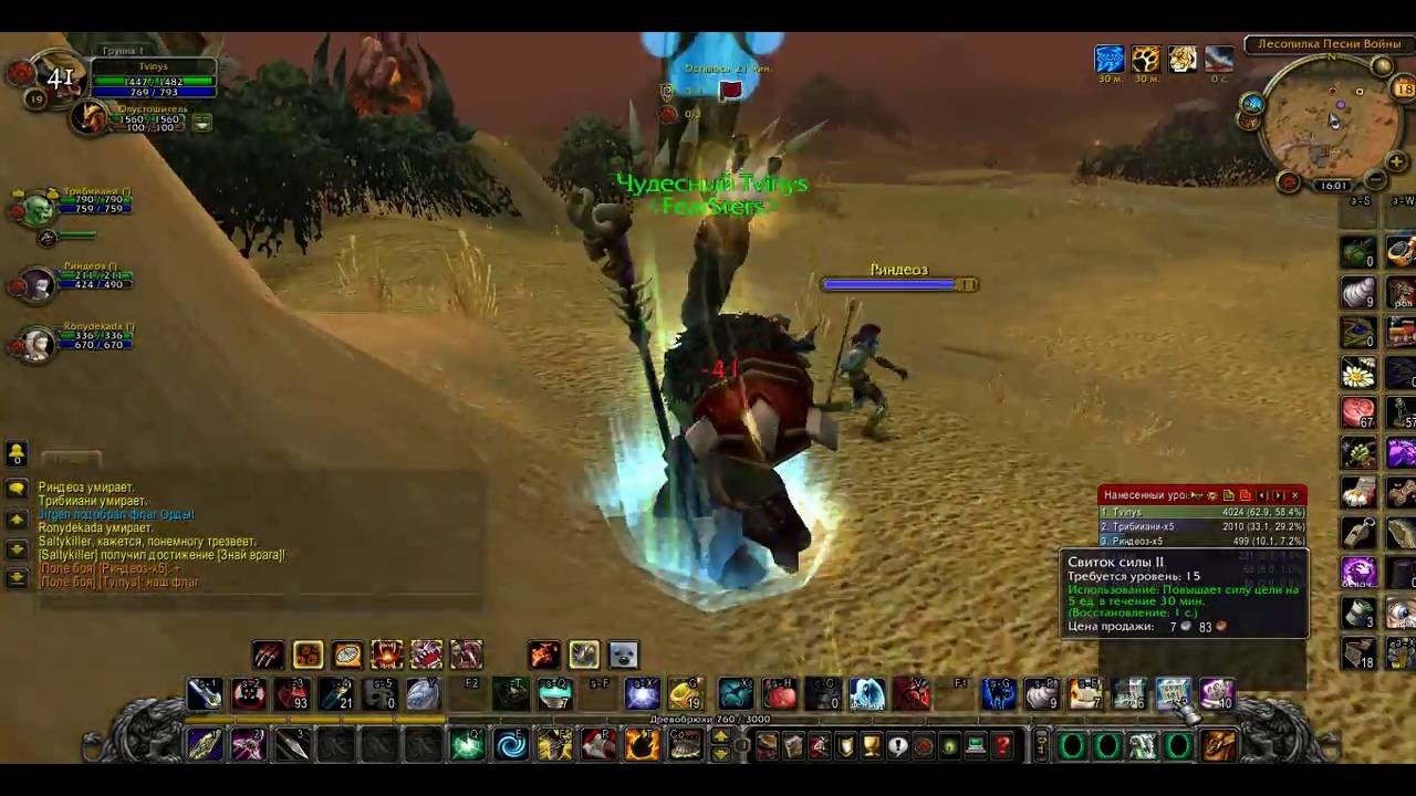 БГ твинов 19 лвл. WOW 3.3.5