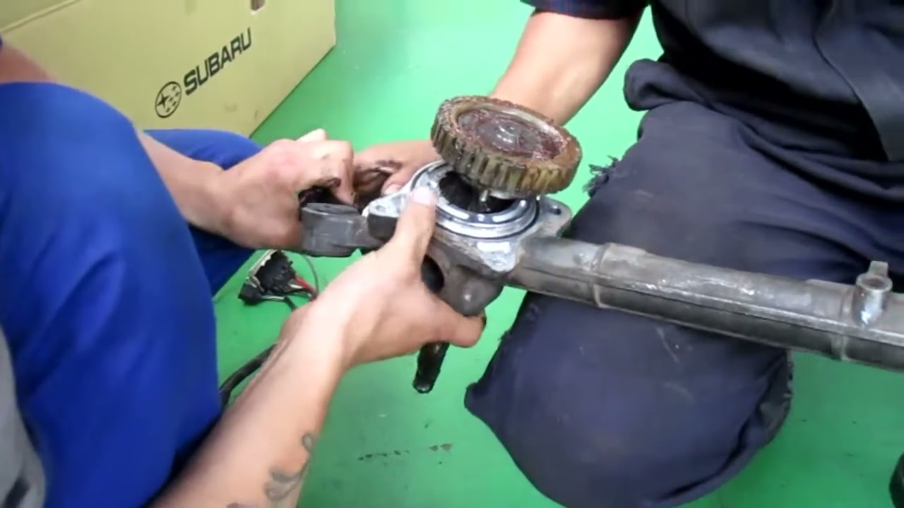 Como desarmar y armar cremallera de subaru parte 1