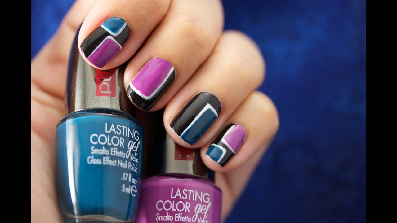 Geometric Gel Nail Art | by Astasia di Trendynail per PUPA NAIL ACADEMY