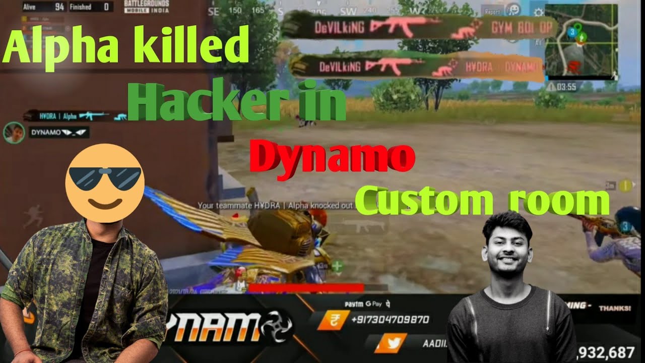 Alpha Clasher killed Hacker in Dynamo Ccustom room | BGMI | highlight
