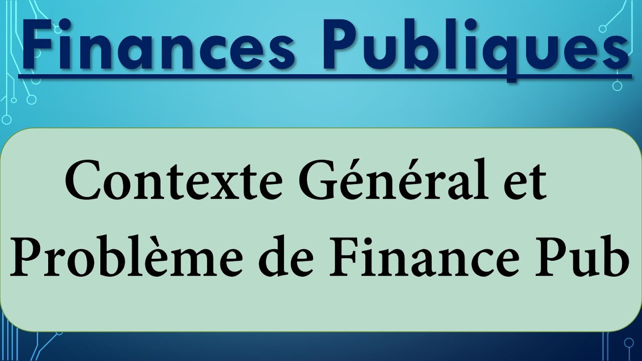 Finances Publiques S4 (Problèmes de finance publique)