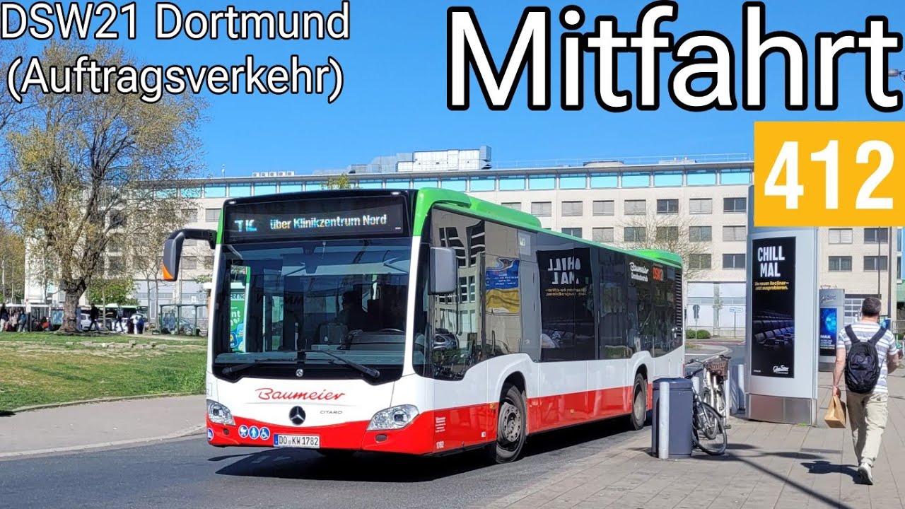 Mitfahrt | Mercedes-Benz Citaro C2 | Linie 412 | Dortmund Hbf - Schulte Rödding