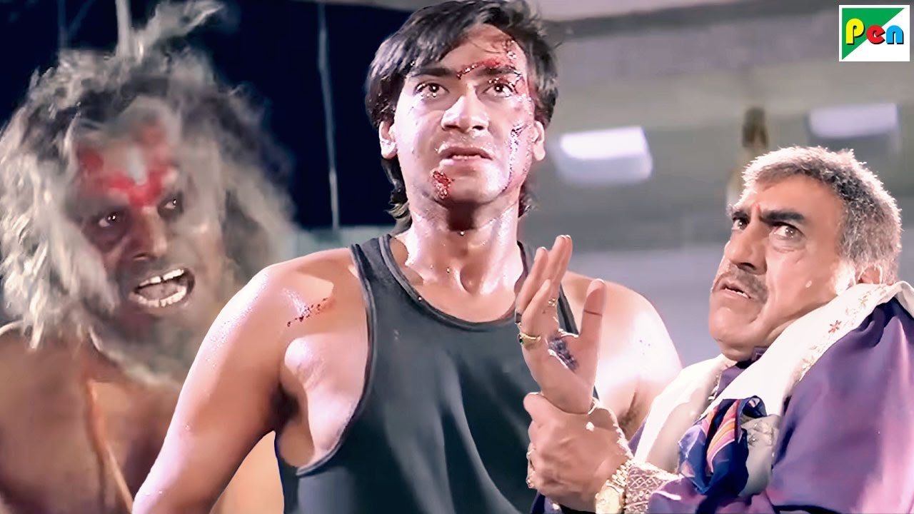 When Kaalpurush Meets Tau - आँखों में शोले भड़कते हुए - Ajay Devgn, Amrish Puri - Divya Shakti