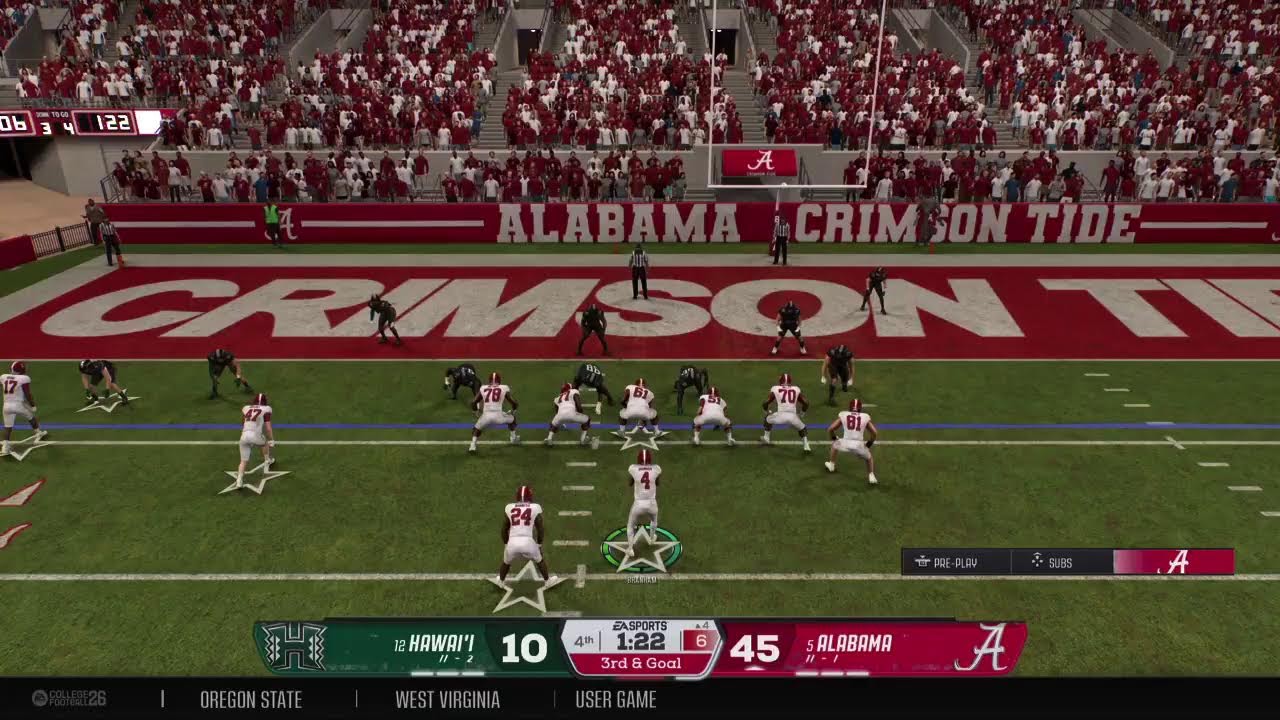 USDA CFB 26 Alabama Crimson Tide vs Hawaii CFP Rd.1