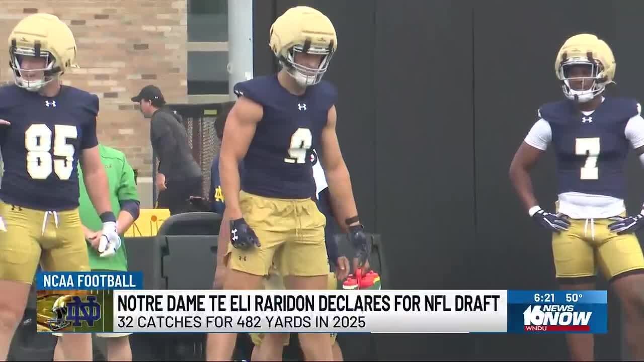 Eli Raridon shares heartfelt goodbye to Notre Dame as he declares for NFL Draft