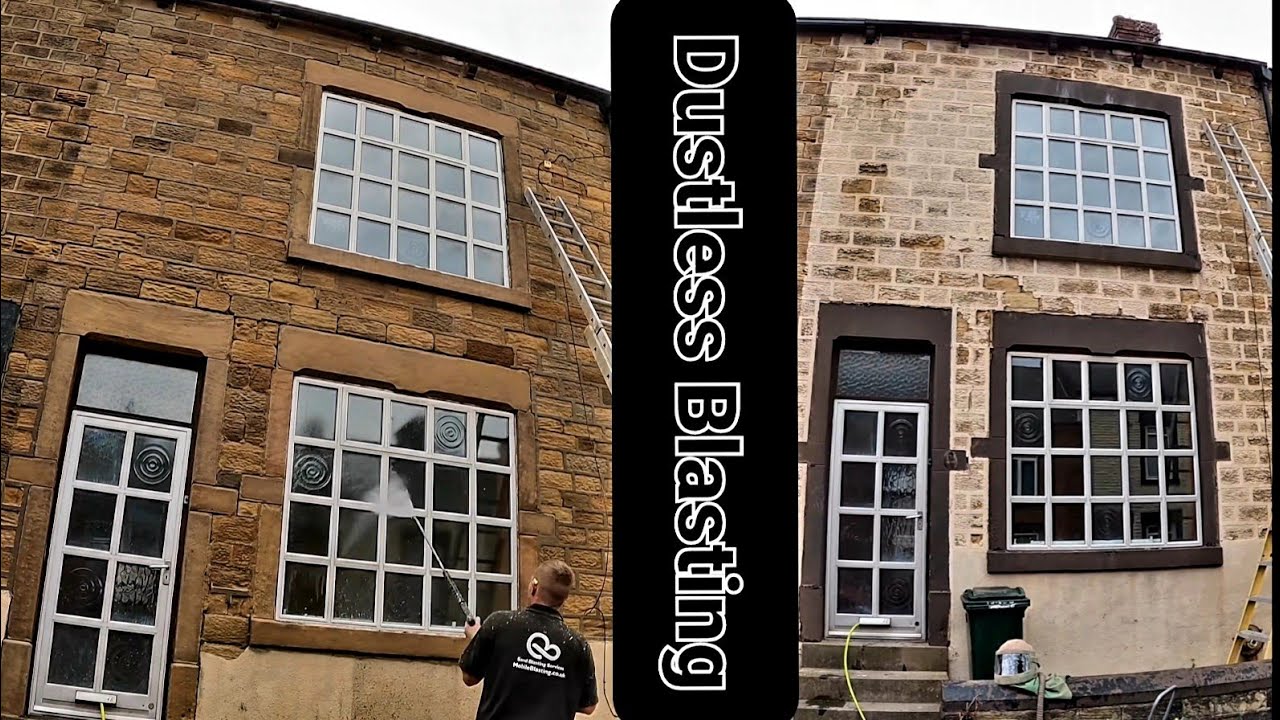 Dustless Blasting UK SandBlasting stone terrace house paint removal