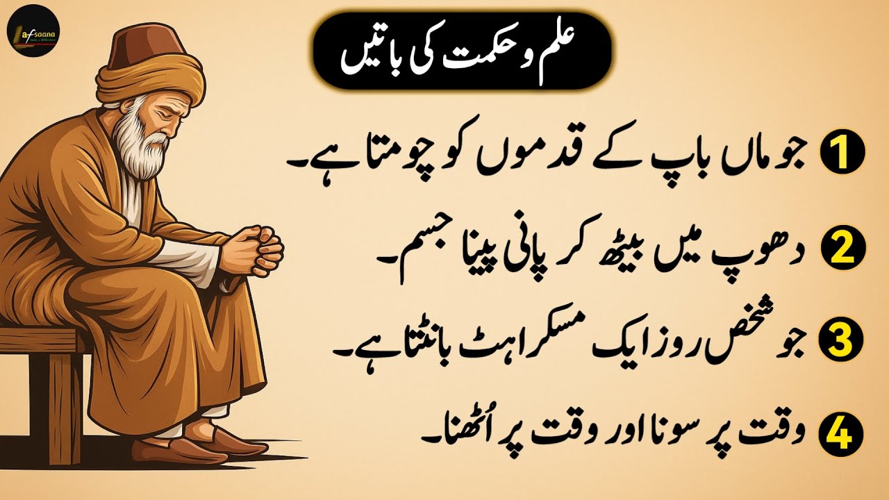 Golden Lines Hikmat K Alfaz | Ilm Ki Batein | Goledn Words Hikmat Ki Batein | Aqwal e Zareen