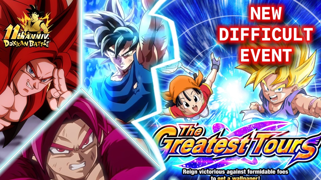 NO ITEM RUN VS THE NEW GREATEST TOURS CHALLENGE EVENT!! NEW DIFFICULT EVENT! DOKKAN 11TH ANNIVERSARY