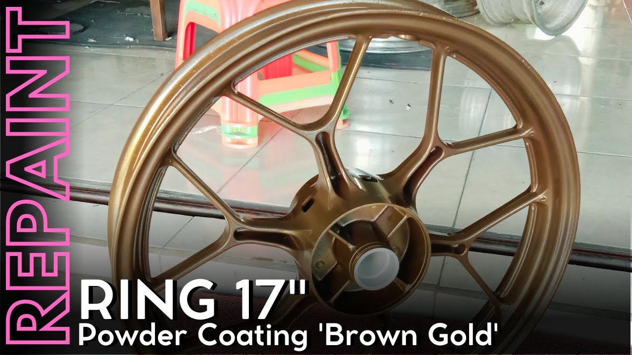 POWDER COATING VELG R17 WARNA BROWN GOLD
