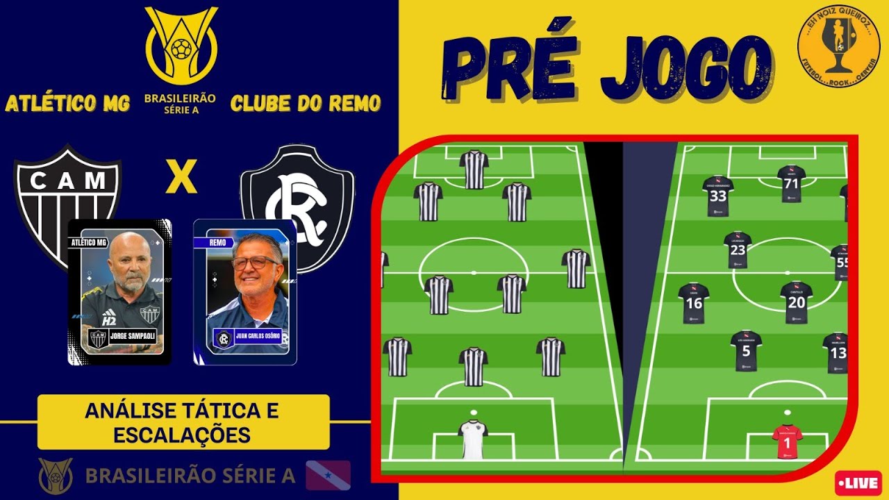 ATLÉTICO MINEIRO X REMO | BRASILEIRÃO SÉRIE A 2026 | ESCALAÇÃO & VISÃO TÁTICA