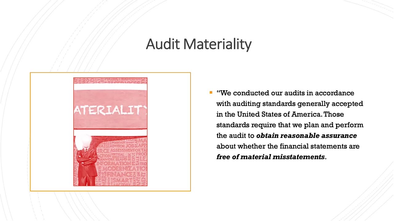 Materiality : Auditing