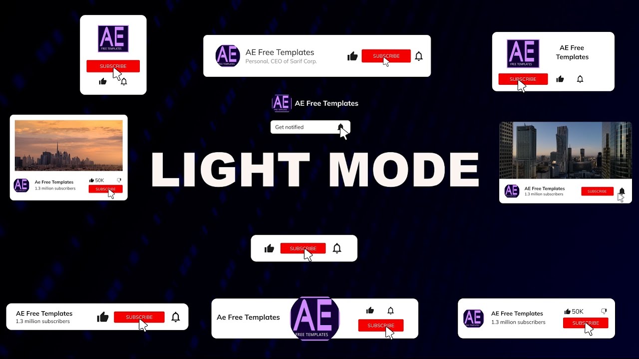 Youtube Subscribe button After effects Template | Subscribe button | Ae  templates