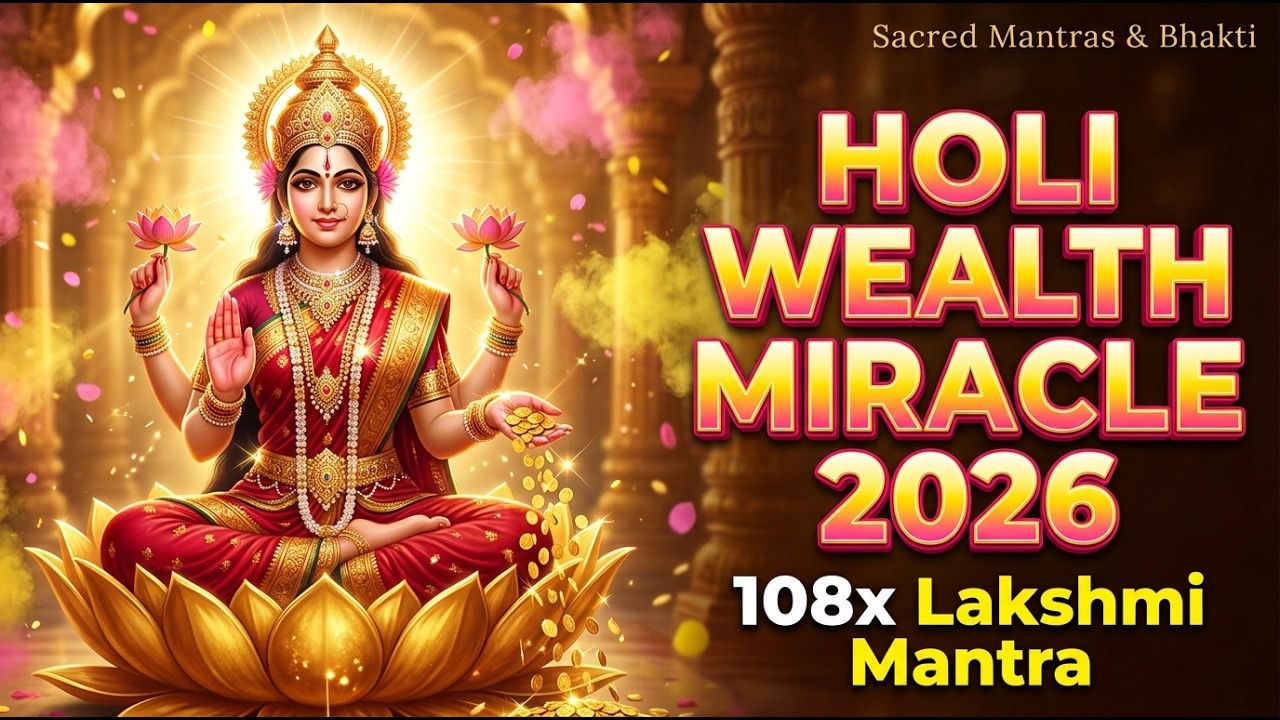 Holi Wealth Mantra 2026 💰 108 Times Lakshmi Chant for Positive Energy & Success