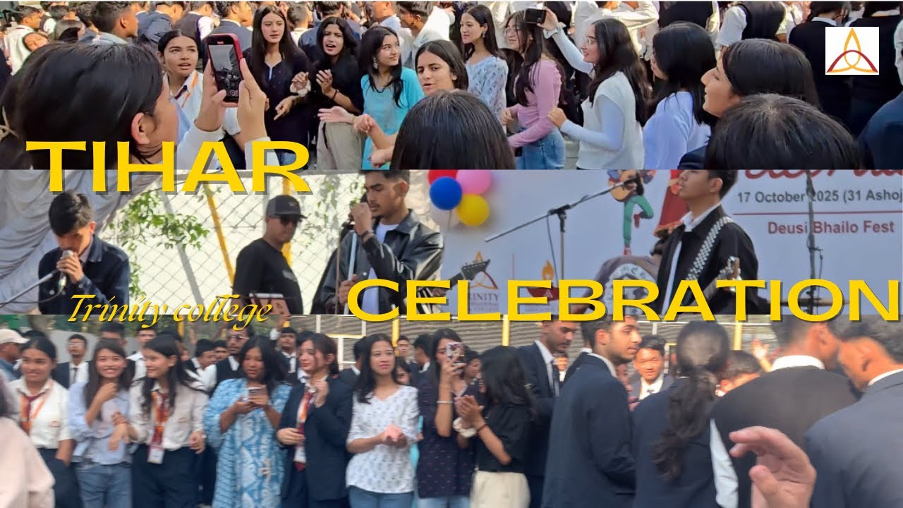 Trinity Tihar celebration 2025 VLOG|Music, Dance,Deusi,Festive Joy 🎉#vlog#trinitycollege#foryoupage 