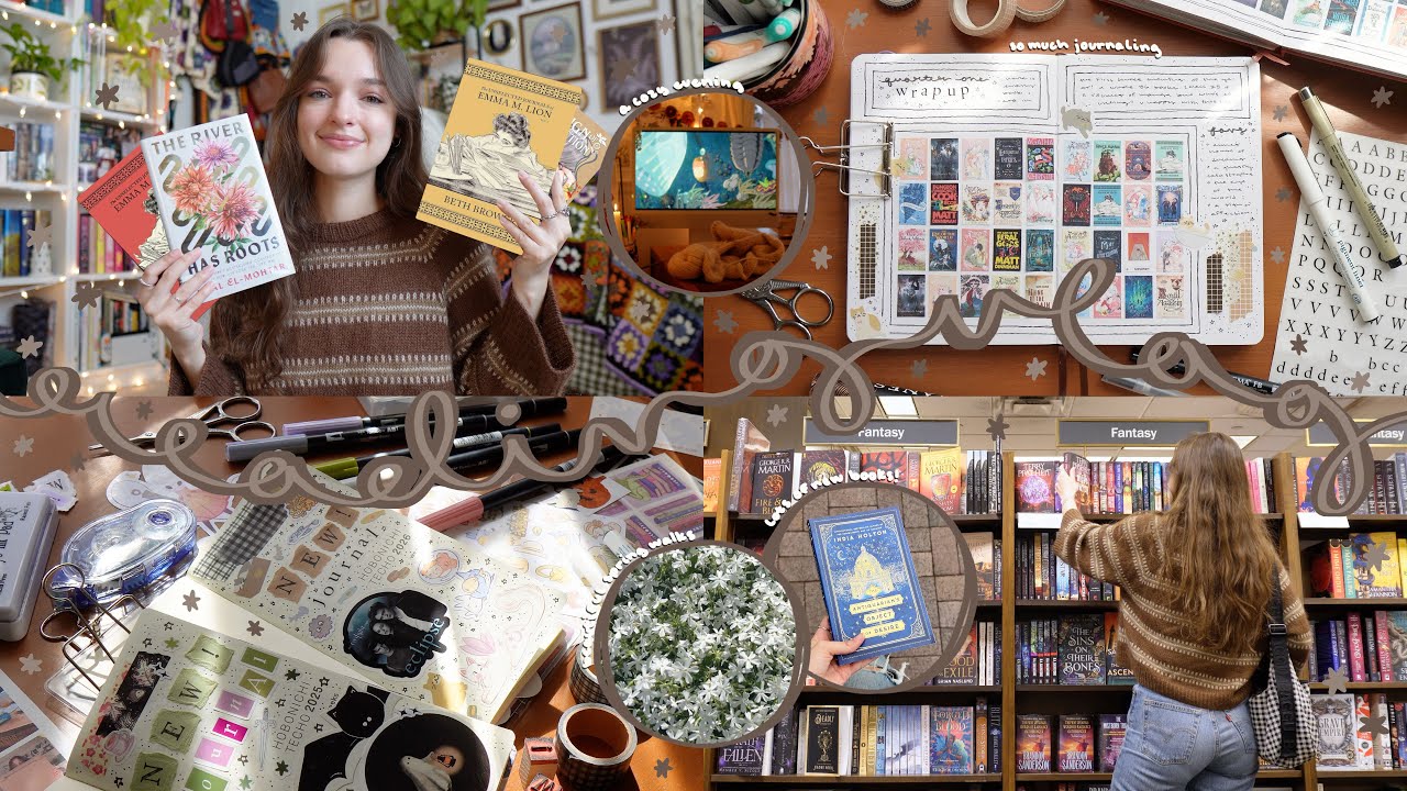 READING VLOG | so much journaling, exciting book acquisitions, spring walks + ignoring my tbr🐌