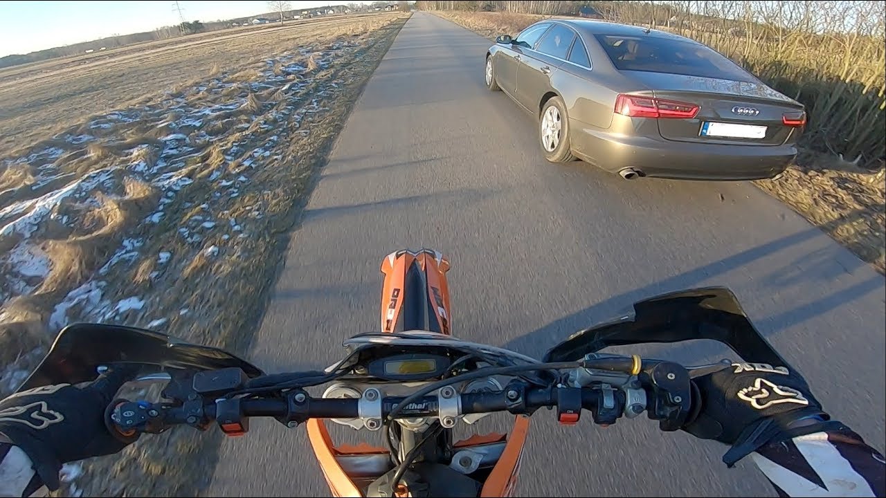 Ktm Exc 300 vs. Audi A6 C7 3.0T 300 KM! Szybki wyścig!