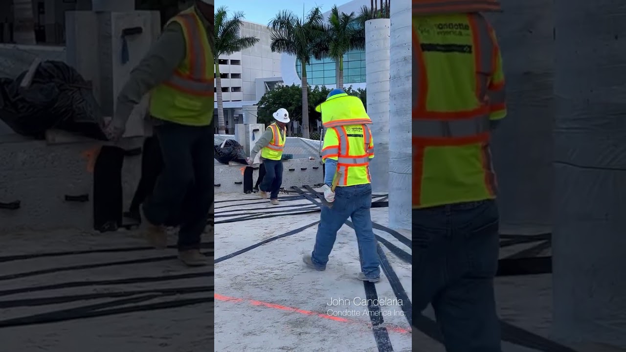 MSE Wall strap installation process.