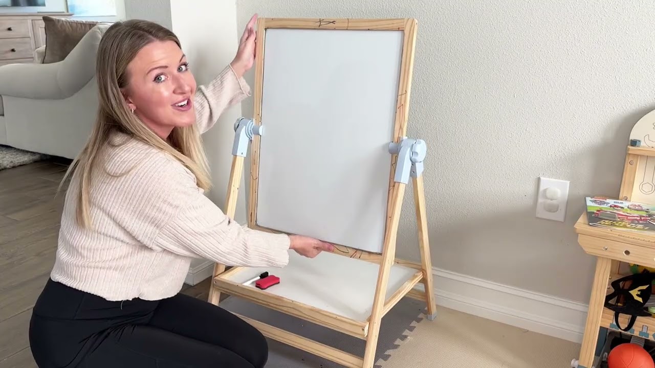 Honest Review: Kids Adjustable Height Chalkboard and Dry Erase Board Easel