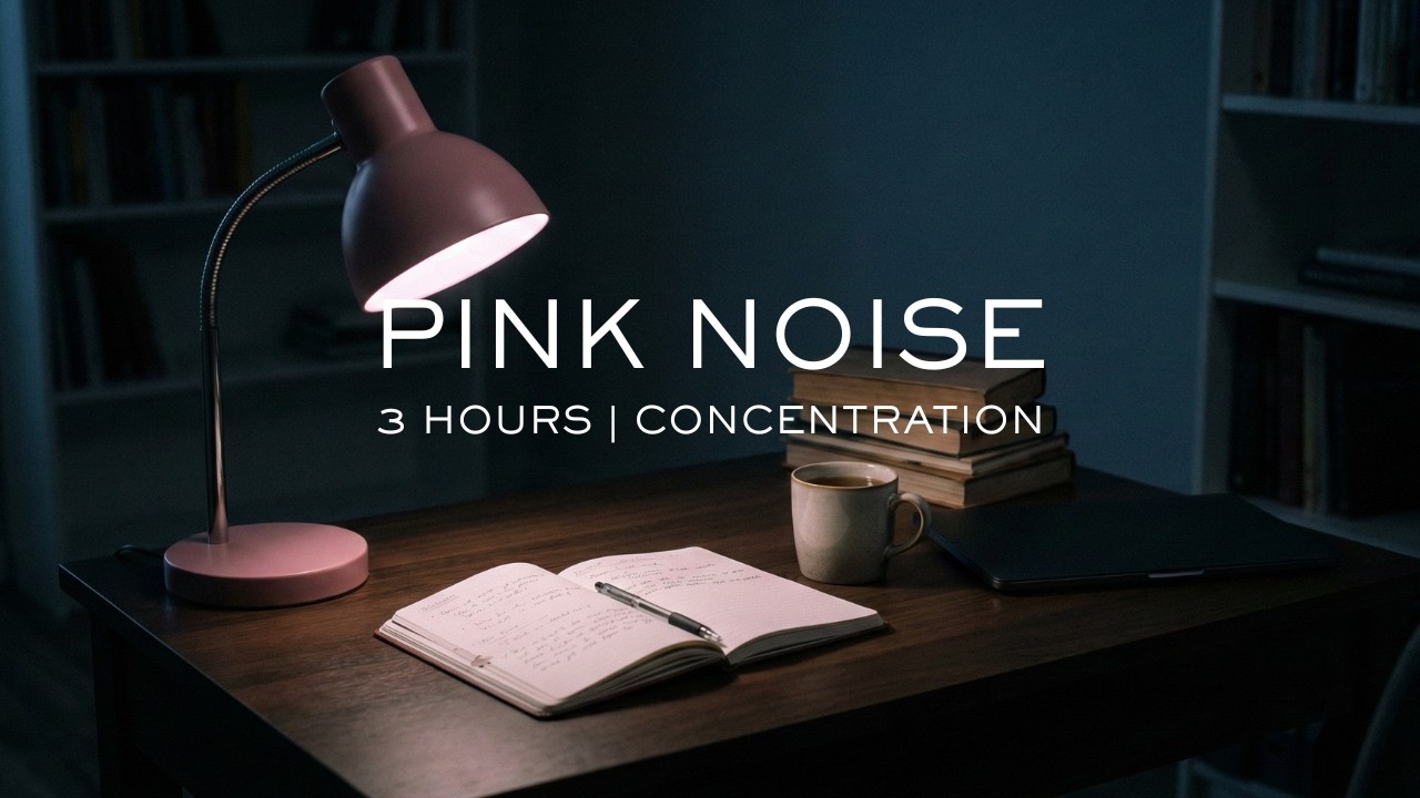Pink Noise for Concentration | Focus, Deep Work, Flow | 3 Hours