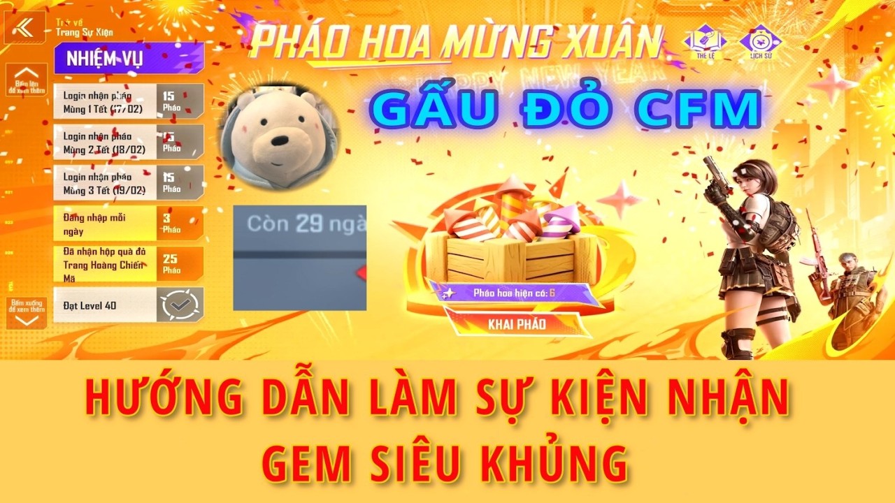 CROSSFIRE LEGENDS- Hướng Dẫn Cụ Thể Cho Anh Em Làm Sự Kiện Nhận Gem Siêu Khủng😁