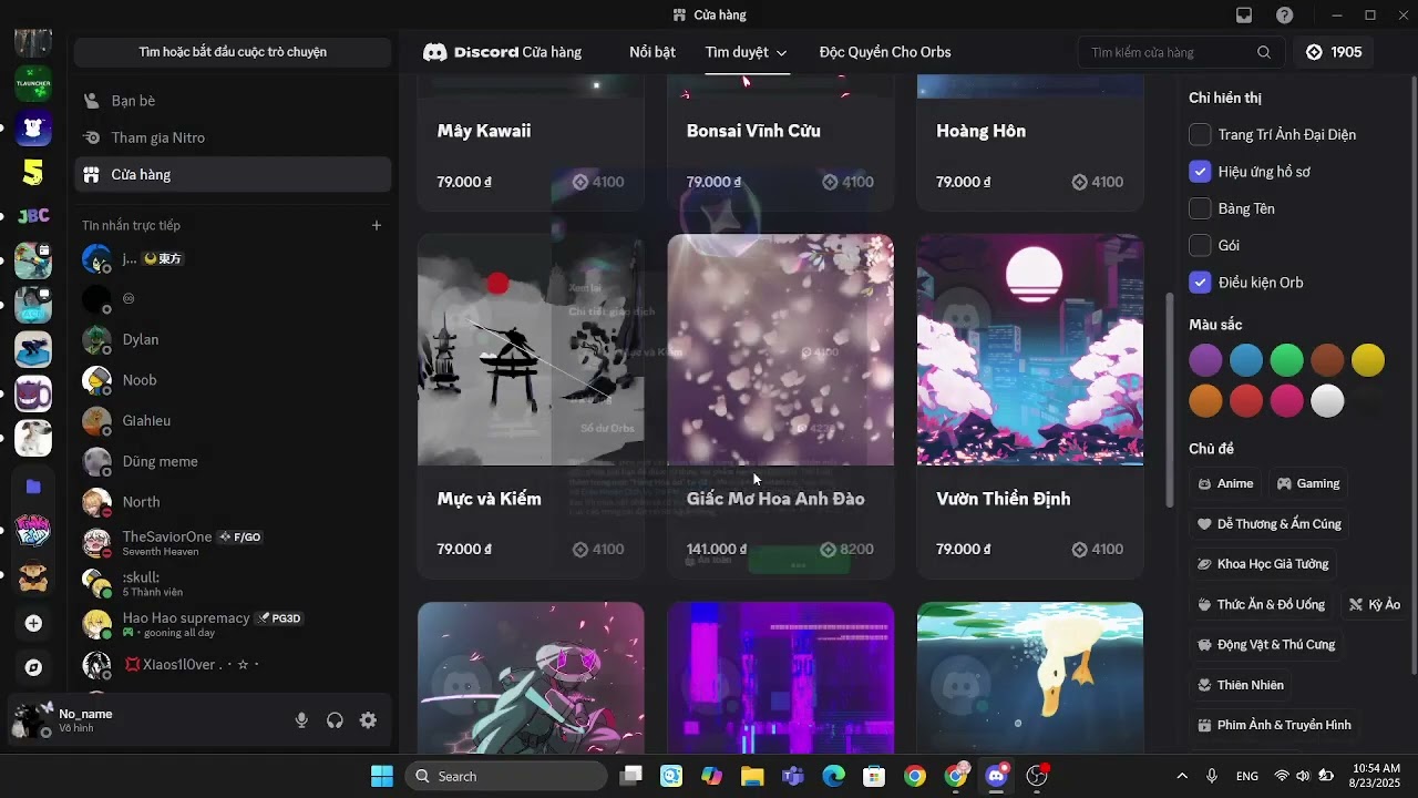 Buying Discord avatar decorations with orbs🤑🤑🤑