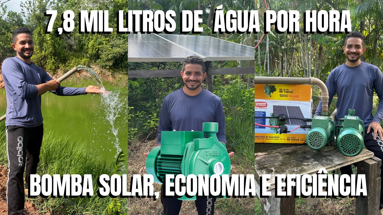 Bomba d’água 100% solar, apenas duas placas solares!.