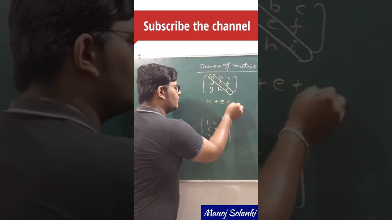 trace of matrix | #msmaths #mshorts