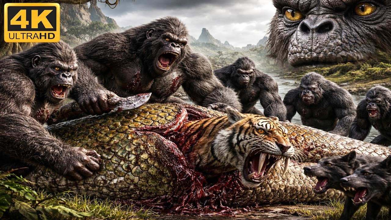 King Kong vs Giant Anaconda – The Deadliest Jungle Battle Ever