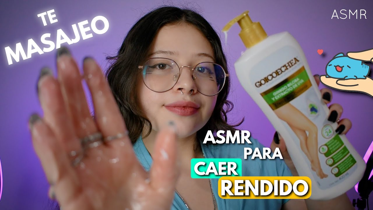 ASMR en ESPAÑOL 🧴💆🏻‍♀️TE HAGO un MASAJE para DORMIR 😴- MASAJE CAÓTICO E IMPREDECIBLE 😵- Vivalen ASMR