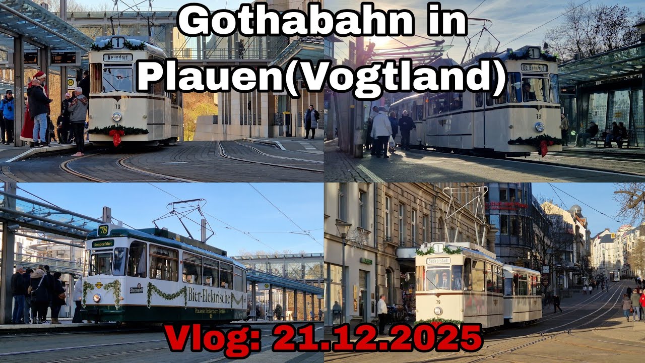 Adventsfahrten mit der historischen Straßenbahn in Plauen(Vogtland)