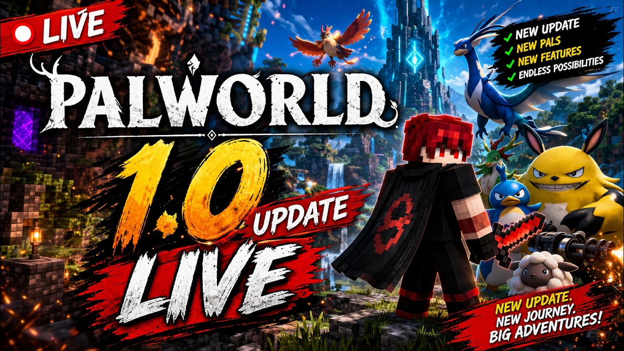 The Return of SWAG! 👑 | 🔥 PALWORLD 1.0 UPDATE LIVE! | New Pals, New Features & More! #live