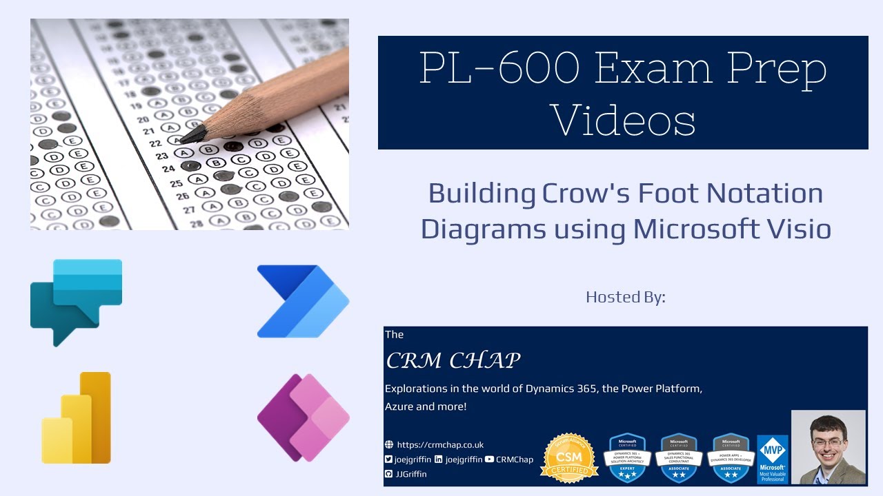 PL-600 Exam Prep: Building Crow's Foot Notation Diagrams using Microsoft Visio